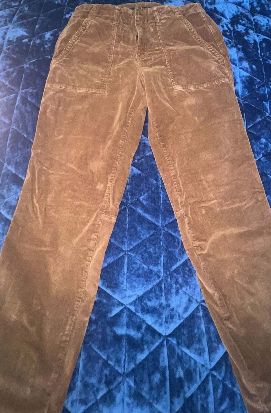 Sanctuary x Anthropologie Brown Corduroy Pants with Zipper Ankles Size 32